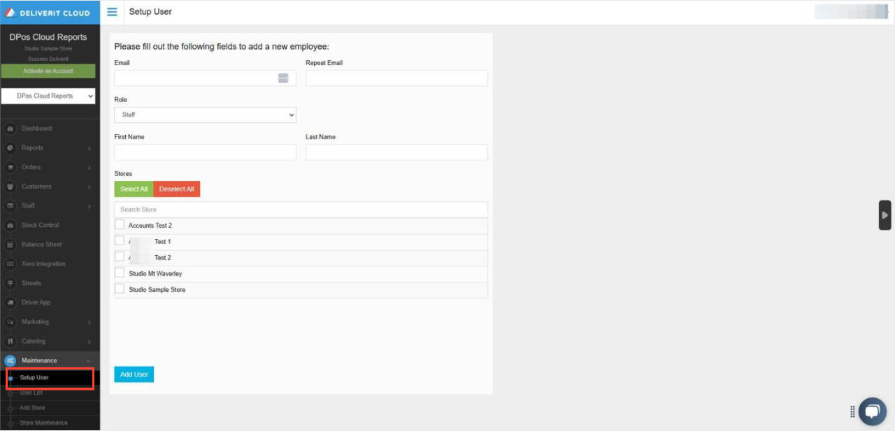 How do you Add a New Cloud User to your Store.