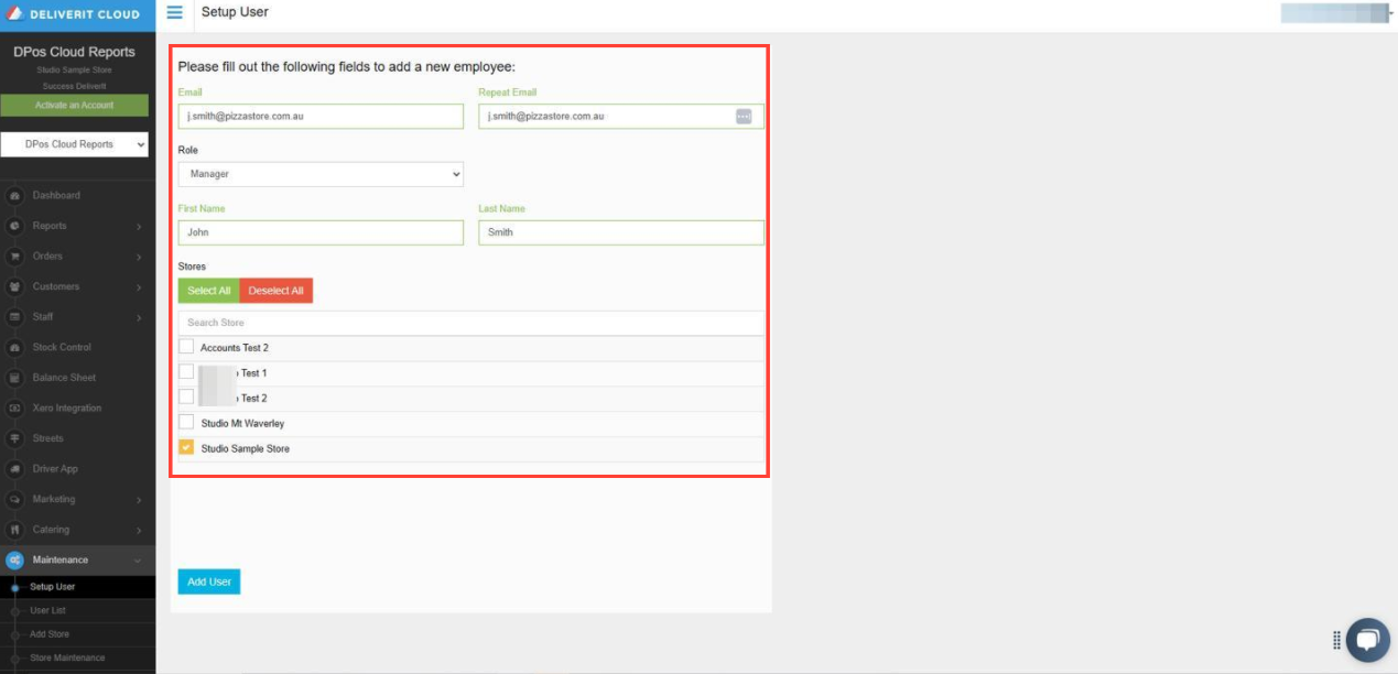 How do you Add a New Cloud User to your Store.