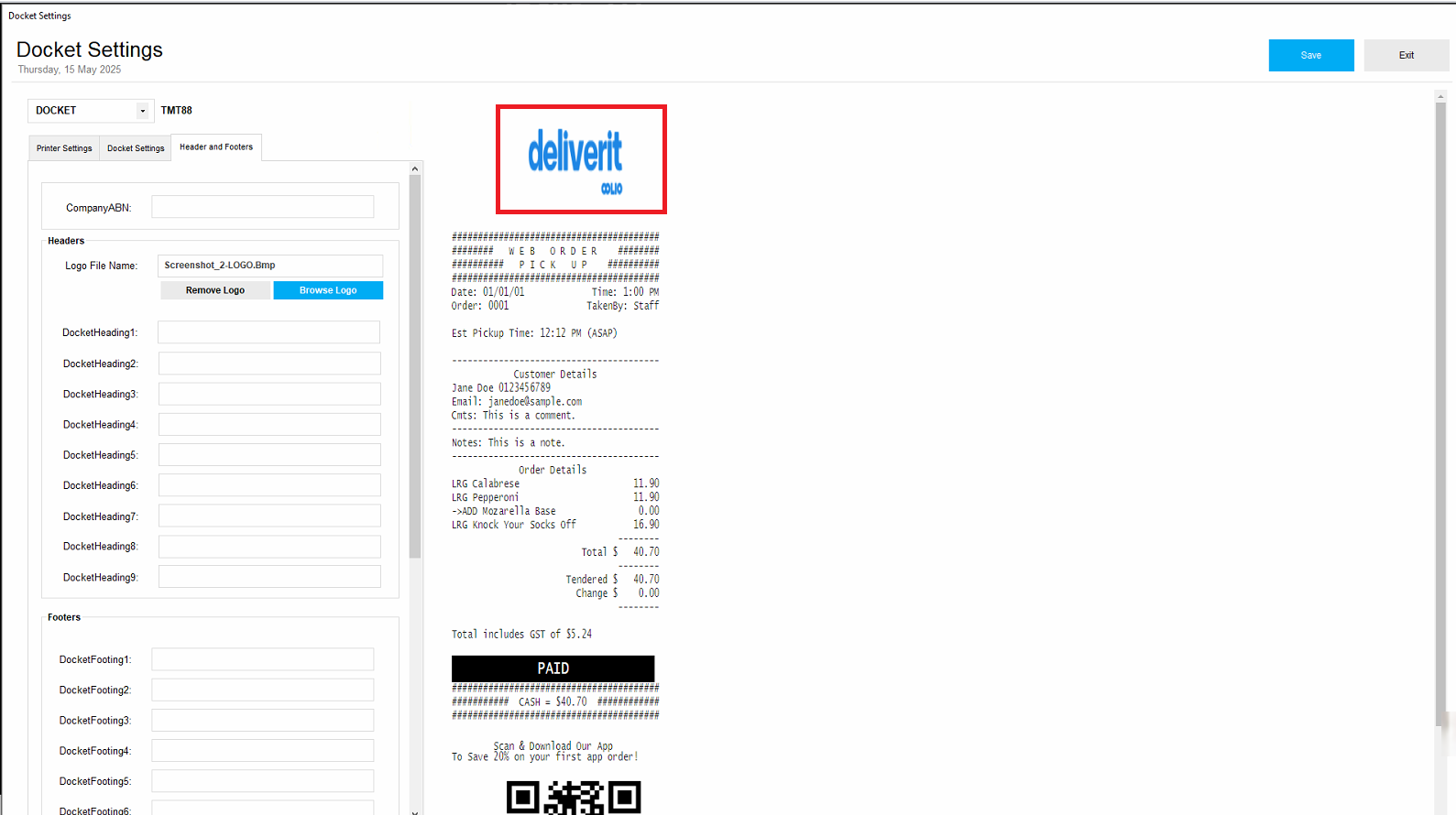 How to Add Store Logo to Docket Printer (Thermal printers only)