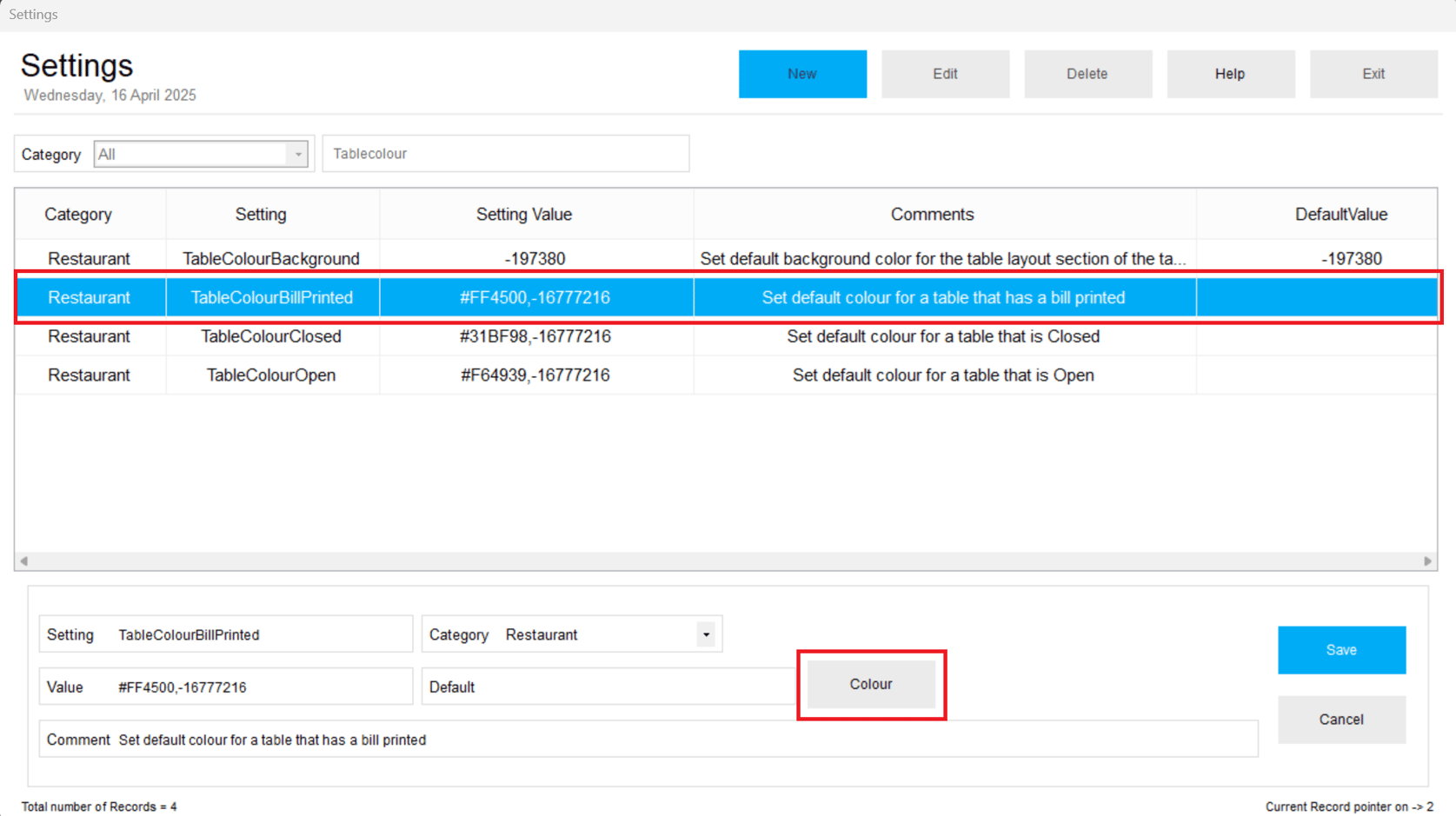How to Change Table Status Colours in DPOS (Restaurant Module)