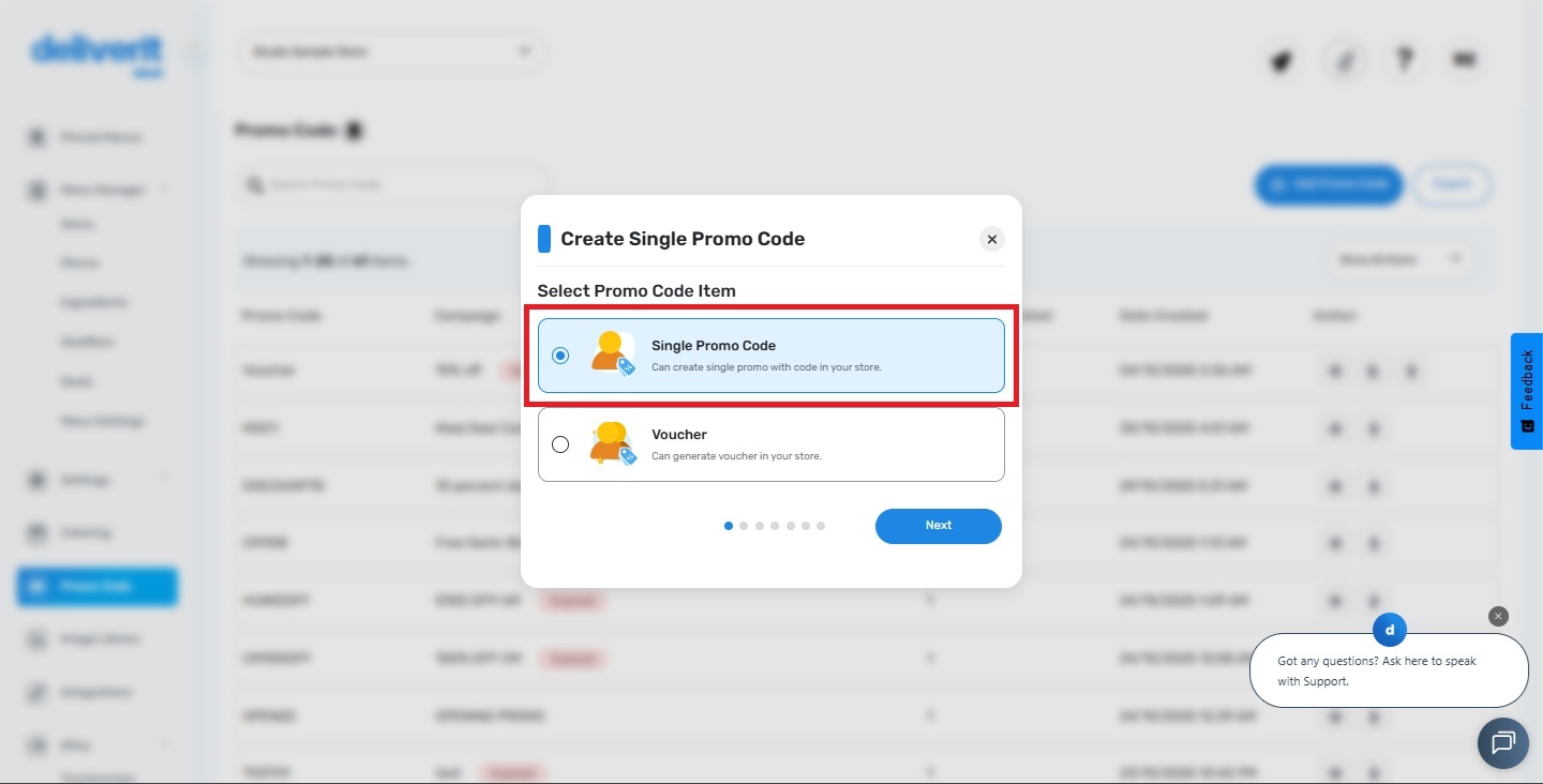 Go Setups Promo Code How to Set Up a Single Item Promo Code in Deliverit Studio
