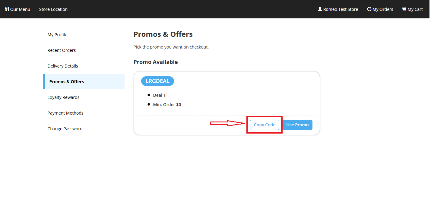 Promo Available How to Find Promos and Offers on My Account Page (Online Ordering)