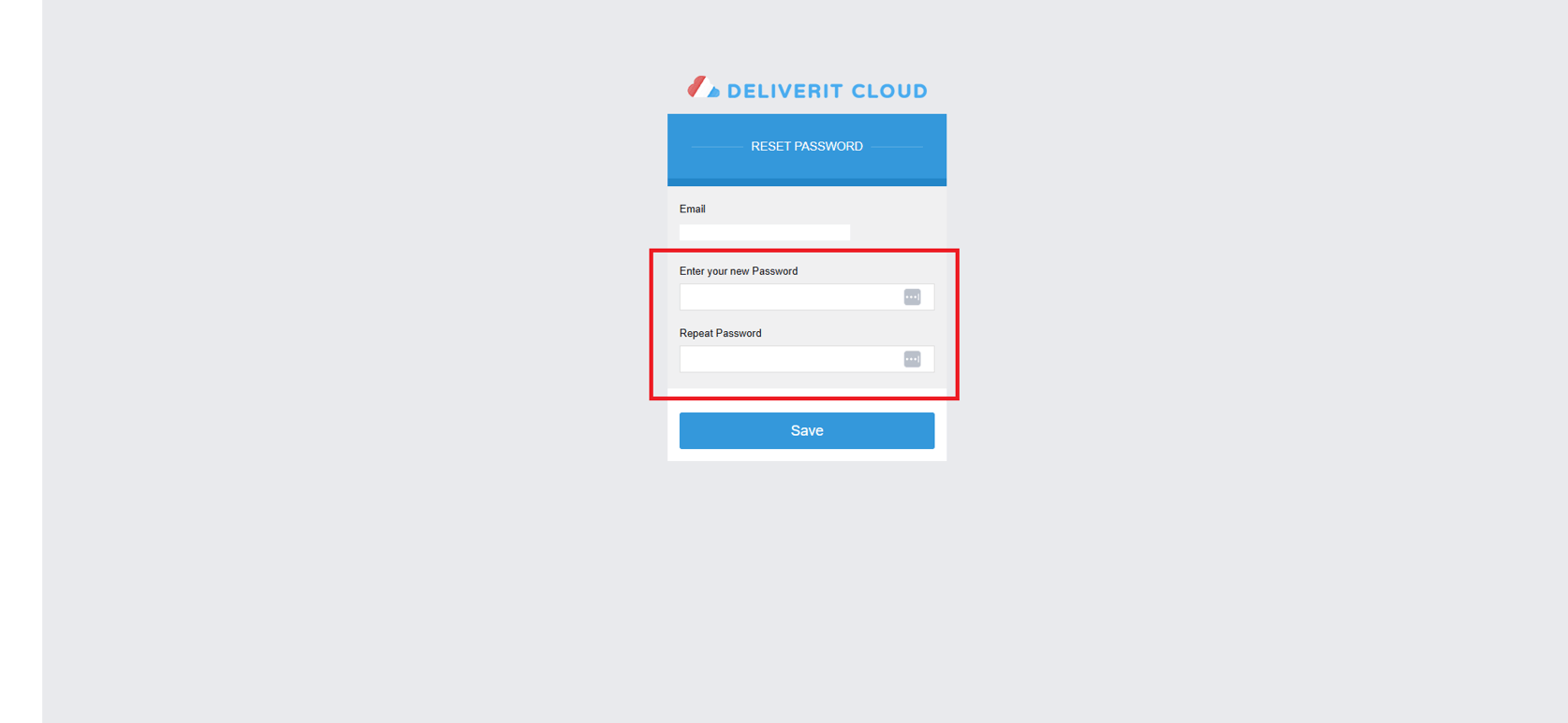 How to Reset Your Deliverit Cloud Password.