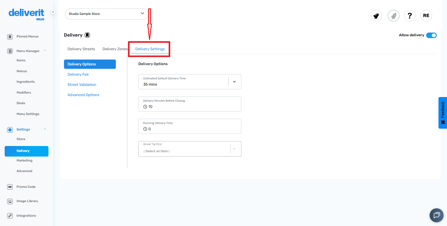 How to Set Up Free Delivery in Deliverit Studio